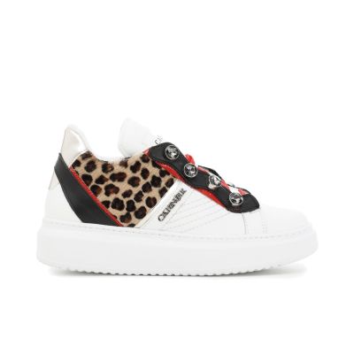 Cafènoir DE1590 Sneakers in pelle con strass e dettagli animalier