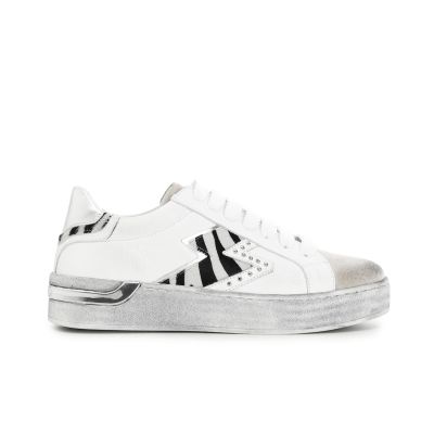 Cafenoir DS1616 Sneakers in pelle con dettaglio laterale