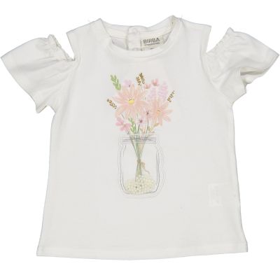 Tshirt bambina Birba con grazioso motivo floreale 24027