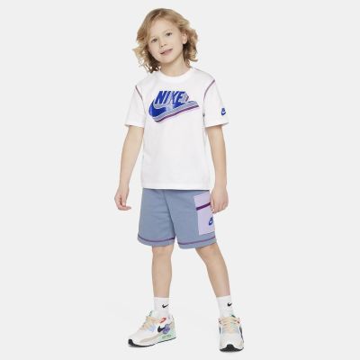 Completo corto Nike bambini 86M034 B NSW REIMAGINE FT SHORT SET