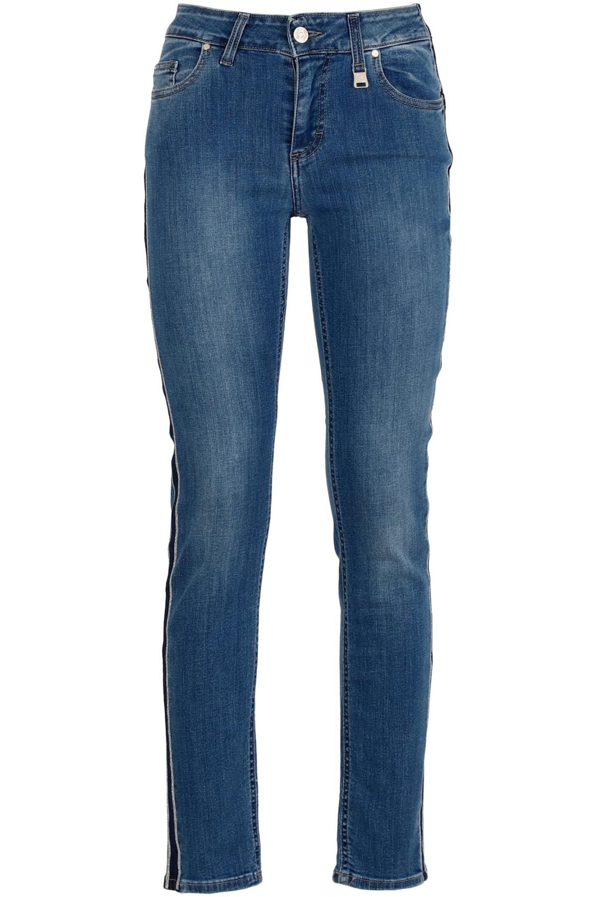 Cafènoir JJ6160 Jeans donna blu medio chiaro con banda lurex